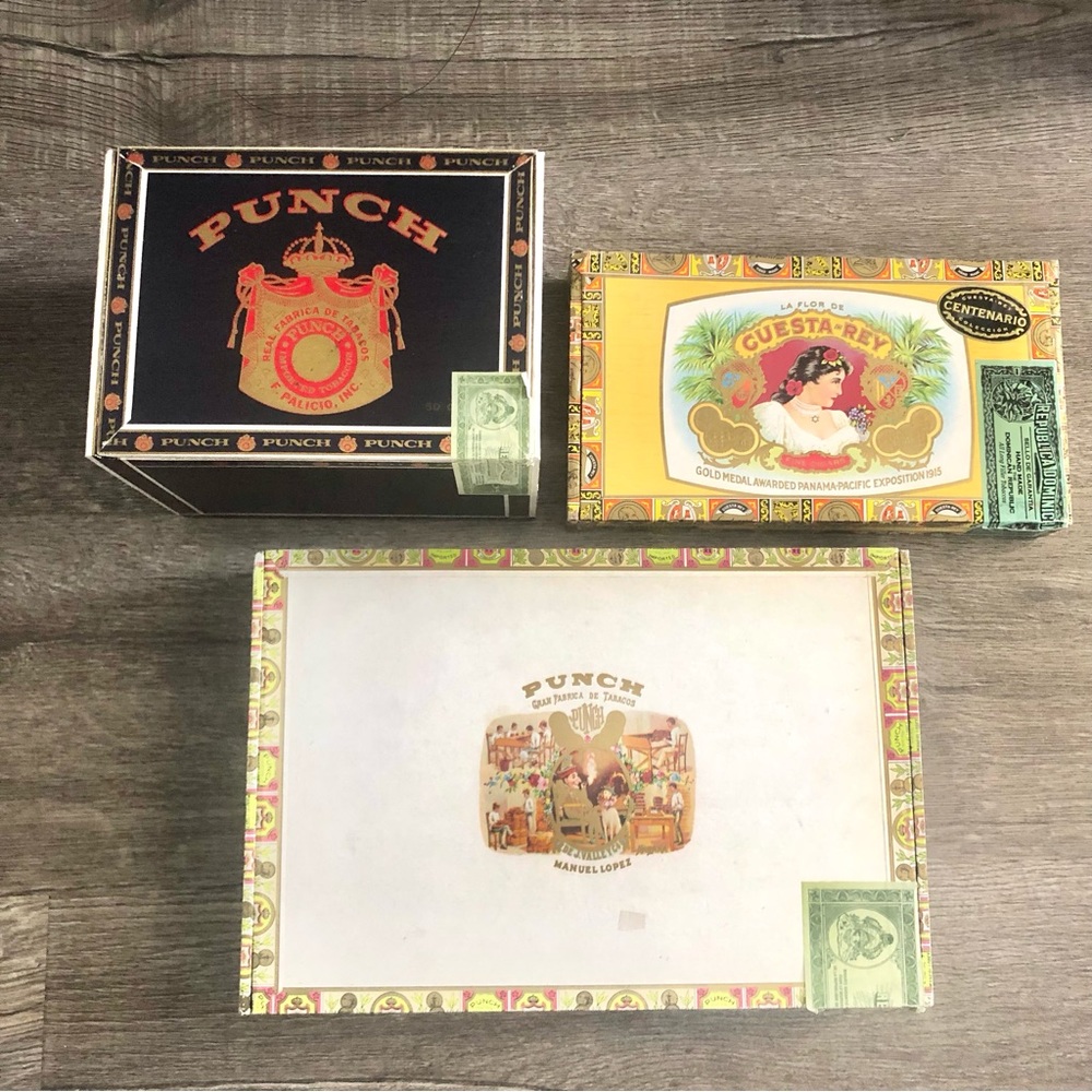 Vintage Punch Cigar Boxes